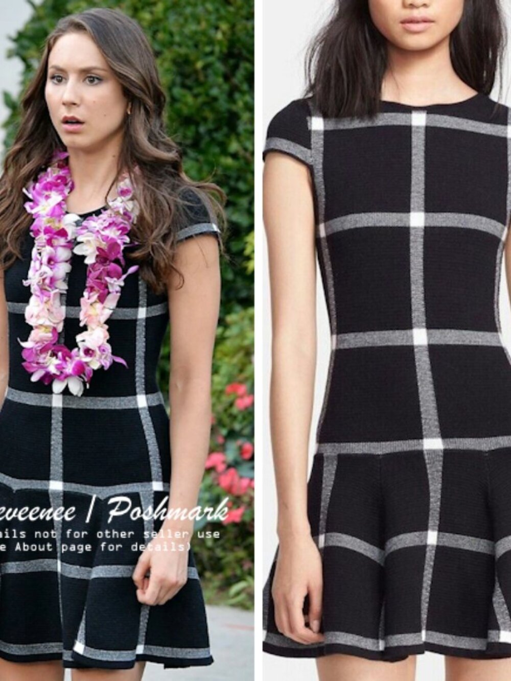 Alice + Olivia Selma Checkered Drop Waist Dress ASO Spencer Hastings